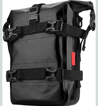 2 Mochilas Alforja Negra Impermeable