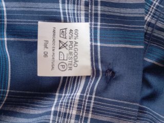 Camisa de hombre Michael cuadros azul y blanco