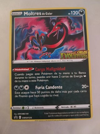 Carta Pokémon Moltres de Galar SWSH125