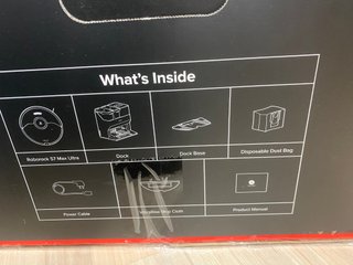 Roborock S7 MAX Ultra Robot Aspirador 5500 Pa NEGRO REACONDICIONADO, señales de uso