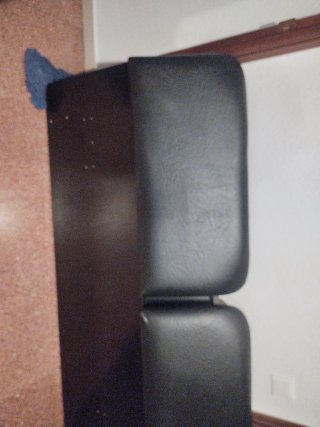 Cabecero negro 1,50 m polipiel