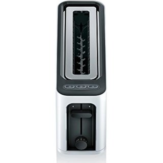 Braun HT 3110 WH - Tostadora (ranura larga, cámara extraancha, bandeja recogemigas extraíble, función de calentamiento y descongelación, 7 niveles de tostado, accesorio separado, color blanco