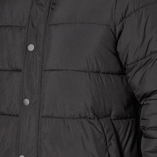 Amazon Essentials Abrigo Plumífero con Capucha de Alta Densidad Hombre, Negro,TALLA XL , NUEVO