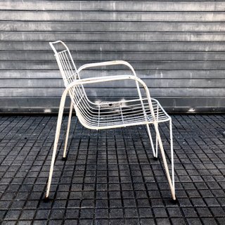 Silla Vintage Metal Exterior jardin 1960s Francia