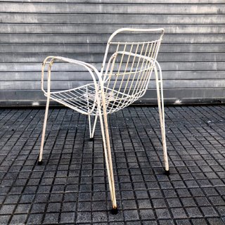 Silla Vintage Metal Exterior jardin 1960s Francia