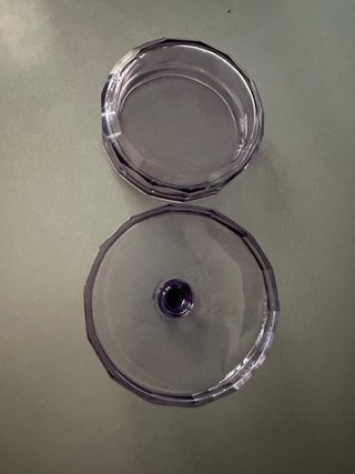Bombonera de cristal morado antigua