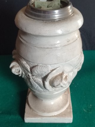 Vaso Búcaro Antico Cimitero Ceramica Metallo