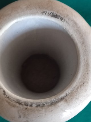Vaso Búcaro Antico Cimitero Ceramica Metallo