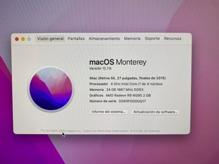 iMac 27 4Ghz Intel Core 2015 Plata