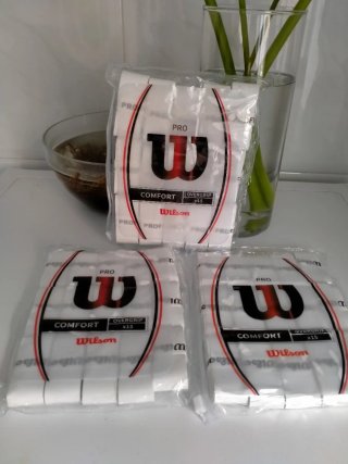 45 Wilson Overgrip lisas blancas nuevas Tennis