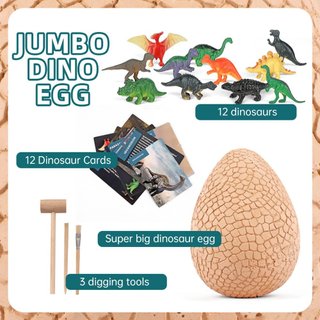 Jumbo Dino Egg Modelo GD806 Nuevo,Surakey Juego de excavación de dinosaurios de dinosaurio grande, huevos XXL, 14 figuras de dinosaurio, juguete para 6-10 años, niños, niñas, niños, regalo de cump...
