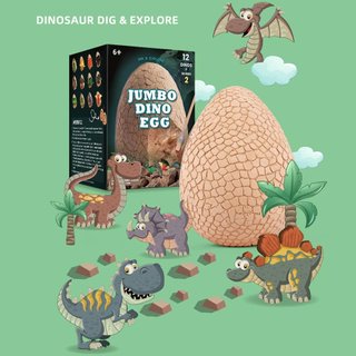 Jumbo Dino Egg Modelo GD806 Nuevo,Surakey Juego de excavación de dinosaurios de dinosaurio grande, huevos XXL, 14 figuras de dinosaurio, juguete para 6-10 años, niños, niñas, niños, regalo de cump...