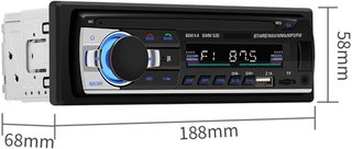 Radiocassette WMA JSD-520 Radio de coche Reproductor de MP3, funciones múltiples, doble USB, radio FM para coche, Bluetooth, llamada manos libres, música sin pérdidas, reproductor de mp3, múltiple...
