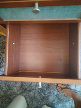 Mueble de baño madera y cristal