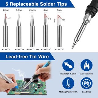 TACKLIFE SOL20EN1 Kit Soldador 20 en 1 Temperatura ustable 200-450℃ , ENVIO 24- NUEVO