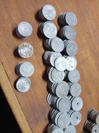 Lote 240 monedas aluminio
