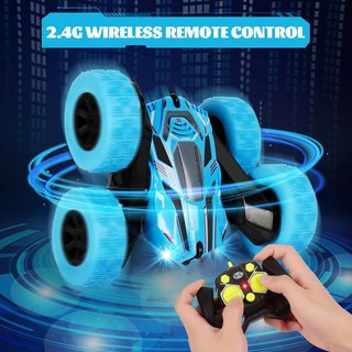 StuntRoll Control remoto Modelo 928-7 , Coche Teledirigido Coche de Control Remoto para niños 4WD 2.4GHz RC Stunt Car de 6 7 8 9 10 años Niños 360 ° Flip Stunt Car con música Juguetes para niños y...