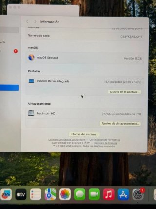 MACBOOK PRO 15" i9/32/1TB TOPE DE GAMA