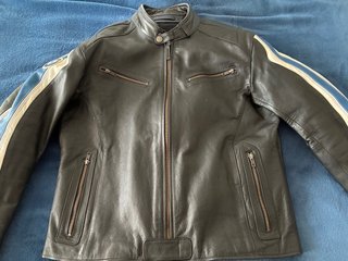 Chaqueta de Piel BMW Club Men Negra/Azul