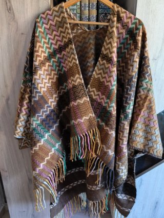 Poncho Chevron Multicolor Talla Única