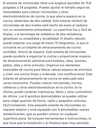 Mueble auxiliar microondas