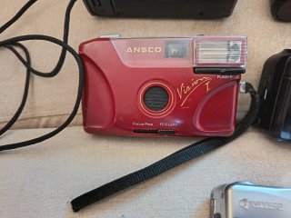 Lote di Fotocamere Analogiche: Olympus, Ansco, Kyocera