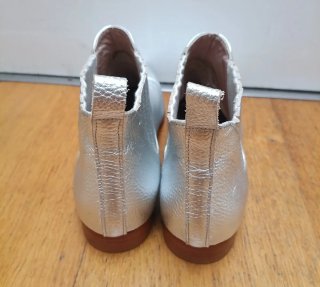 Dorotea -Botines Sky plata, todo piel suave