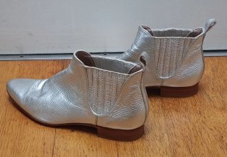 Dorotea -Botines Sky plata, todo piel suave