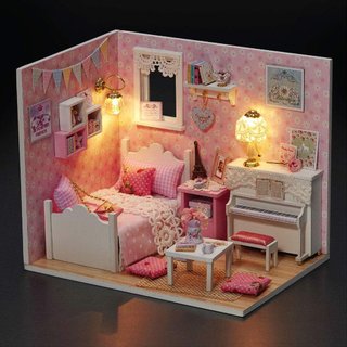 Maqueta puzzle Sunshine princess Mod3015 Nuevo, Casas de muñecas en Miniatura Casa de muñecas en Miniatura Juguetes de Madera para niños Regalo de cumpleaños para niños y Campus Gran opción para l...
