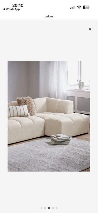 Sofá SIN ESTRENAR- ALLESE chaise longue tela beige