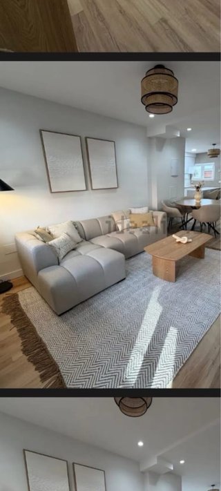 Sofá SIN ESTRENAR- ALLESE chaise longue tela beige