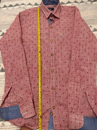 Camisa GANT cuadros rojos con estrellas talla S.