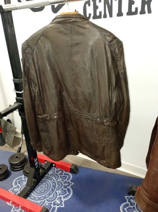 Chaqueta Cuero Vintage Lloyd's Marrón
