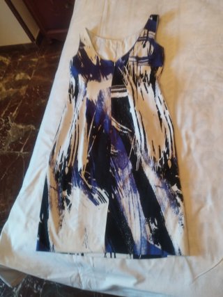 Conjunto chaqueta y vestido estampado
