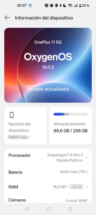 OnePlus 11 5G Negro 256GB