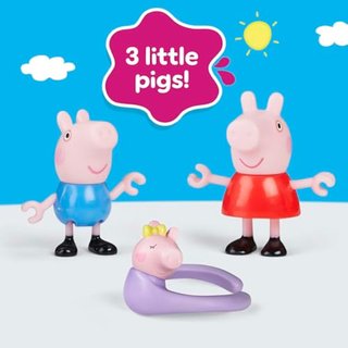 Peppa Pig Hasbro, Peppa y su Familia de Cinco, Muñecos para Niñas y Niños Pequeños, 5 Figuras de Personajes de la Serie, Accesorios para Casa de Muñecas, Color Rosa, Regalo de Juegos