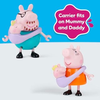 Peppa Pig Hasbro, Peppa y su Familia de Cinco, Muñecos para Niñas y Niños Pequeños, 5 Figuras de Personajes de la Serie, Accesorios para Casa de Muñecas, Color Rosa, Regalo de Juegos