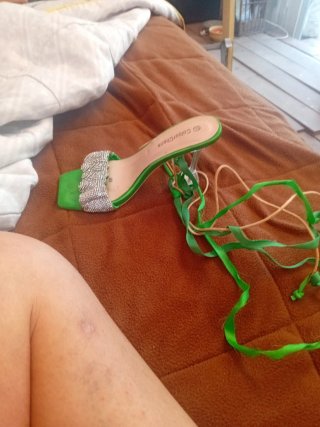 Sandalias Colour Cherie Verdes Brillantes