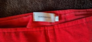 Pantalón pana rojo talla 38