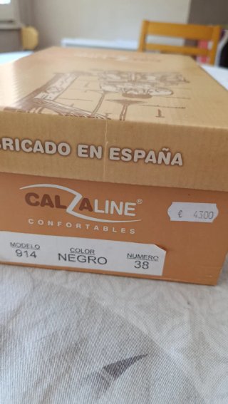 Sandalias Calzaline Piel Negras Talla 38