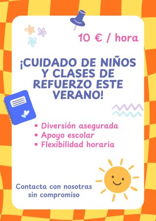 Niñera y repaso para verano