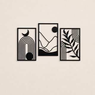 Set 3 Quadri da Parete, Decorazione Minimalista