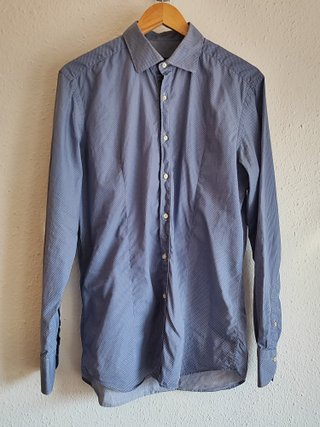 Camisa Xacus azul Algodón Premium, Talla L