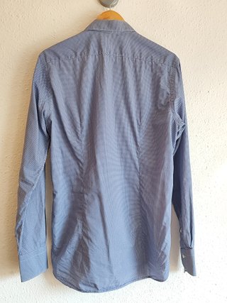 Camisa Xacus azul Algodón Premium, Talla L
