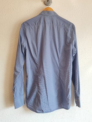 Camisa Xacus azul Algodón Premium, Talla L