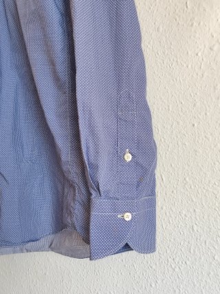 Camisa Xacus azul Algodón Premium, Talla L