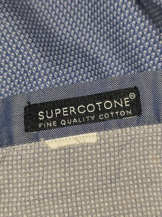 Camisa Xacus azul Algodón Premium, Talla L