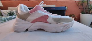 Zapatillas Di-Bye Talla 39 Blancas y Rosas