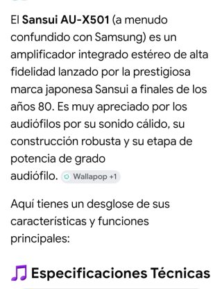 Amplificador Sansui AU-X501 Negro