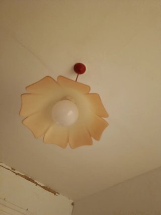 Lámpara de techo cristal y plástico